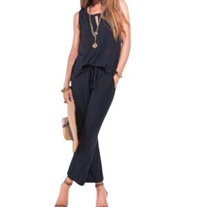Cabi XS sleeveless knit jumpsuit pant one piece outfit P3 3314